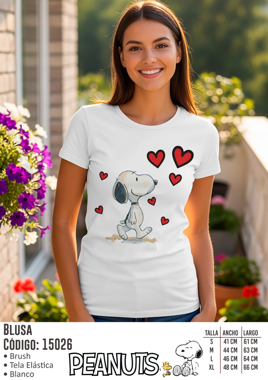 Blusa Snoopy Corazones