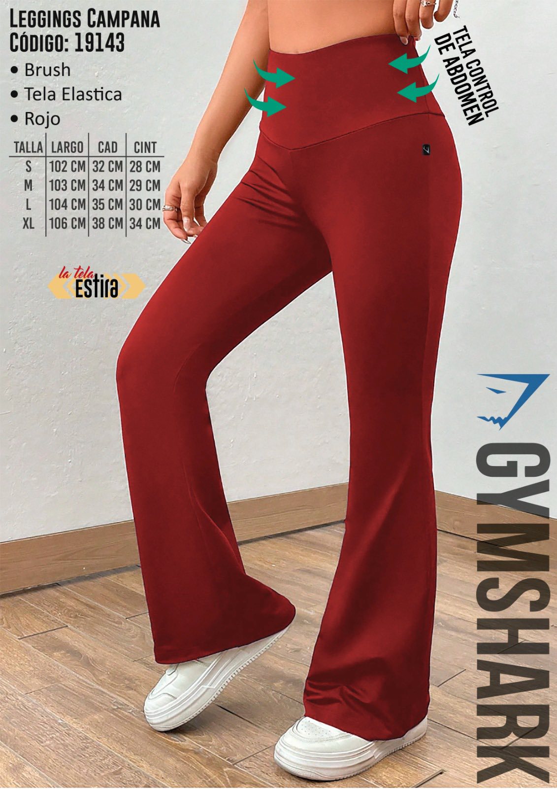 Leggings Campana Rojo - Frente