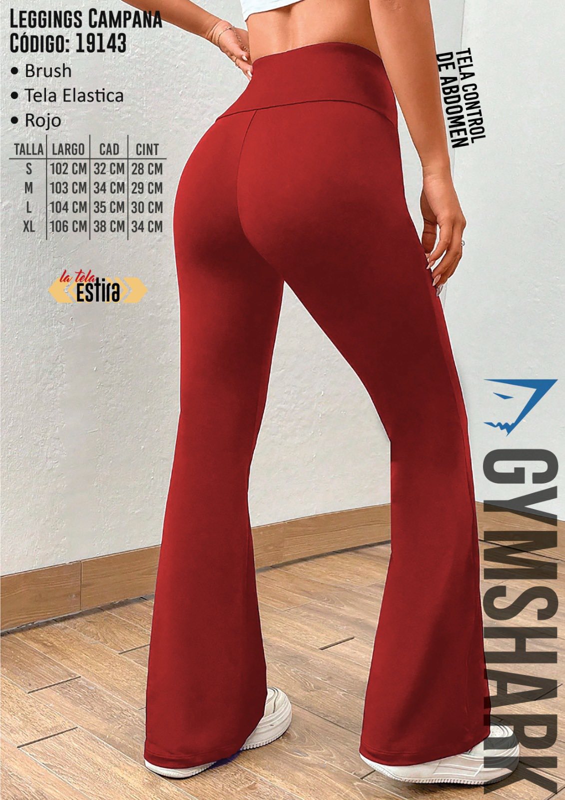 Leggings Campana Rojo - Espalda