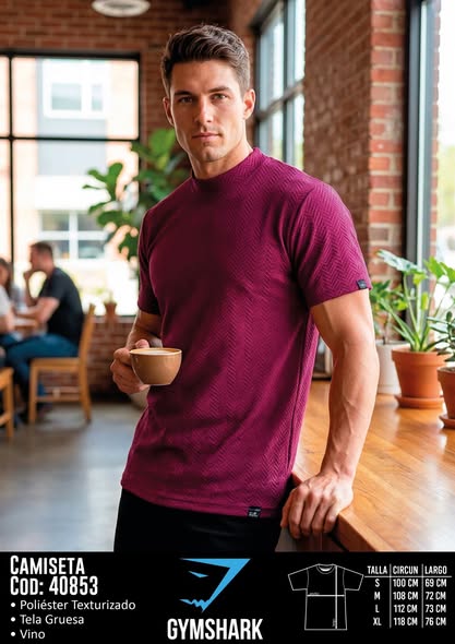 Camiseta GymShark Vino