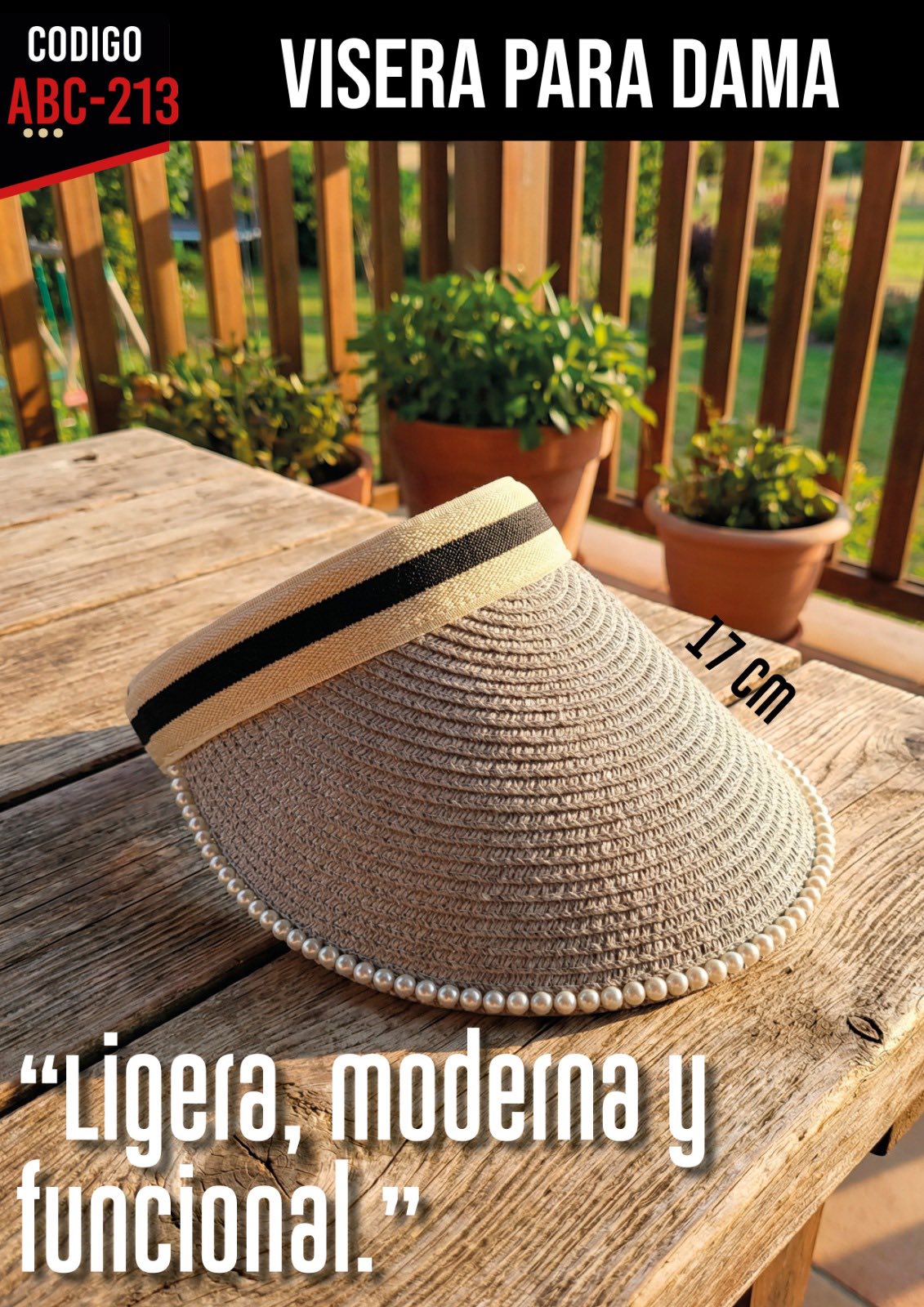 Visera con Perlas - Detalle